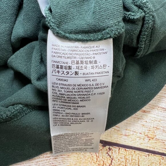 Levi's Green Crewneck Sweatshirt XS Vintage Wash San Francisco Long Sleeve - Picture 6 of 9